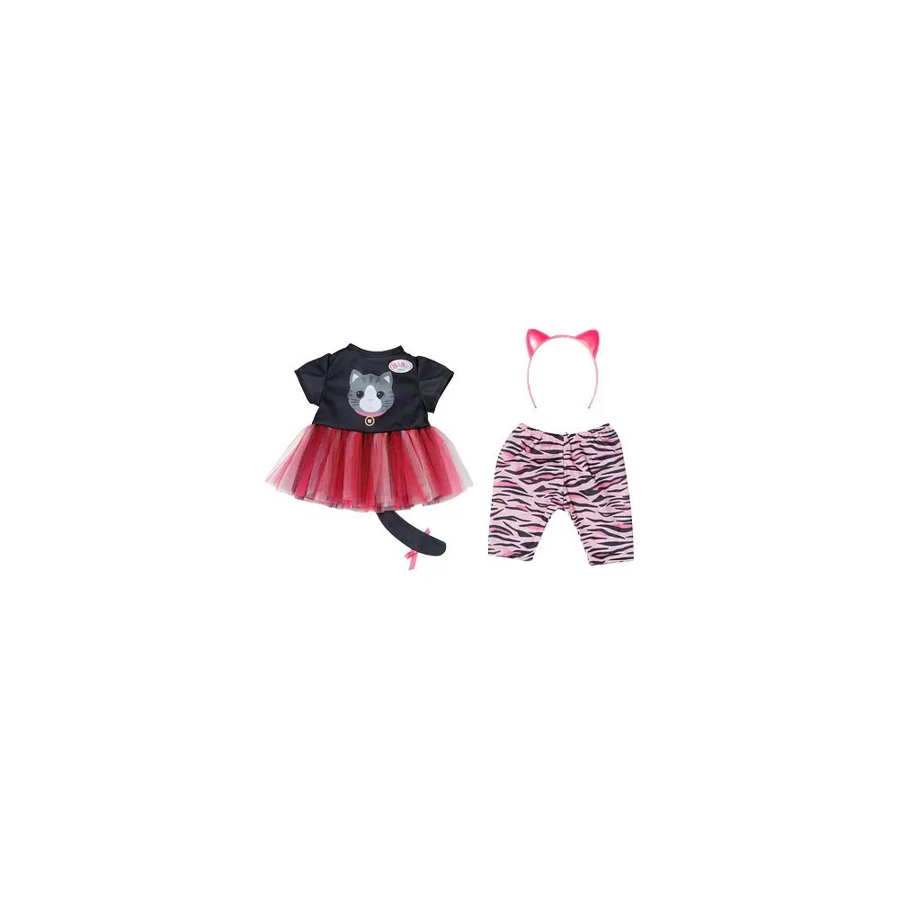 BABY born Katzen Kostüm Puppenoutfit 43cm mit Tutu und Zubehör