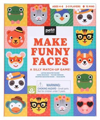 Petit Collage Puzzle Spiel Tiergesichter - Lustige Gesichter gestalten-3