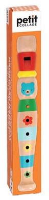 Petit Collage Holzblockflöte Musikinstrument für Kinder bunt-3