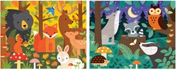 Petit Collage Puzzle - doppelseitiges Waldspielzeug - tragbar