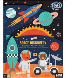Petit Collage Sticker Set Weltraum - wiederverwendbare Sticker Entdeckung