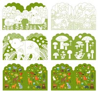 Petit Collage Malbuch Wald mit Stickern - FSC Papier - 100 Sticker-3