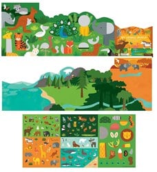Petit Collage Herbruikbare Sticker Set - Mijn Dier