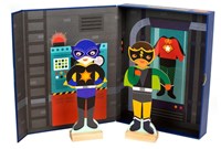 Petit Collage magnetisches Spielzeug Superhelden Anziehspiel multicolor