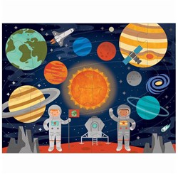 Petit Collage Bodenpuzzle Weltraum - Lernspielzeug aus Karton