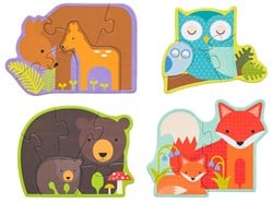 Petit Collage Mijn Eerste Puzzel - Babydieren Bos