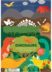 Petit Collage Sticker Set Dinosaurier - wiederverwendbare Sticker Aktivität
