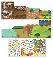 Petit Collage Sticker Set Dinosaurier - wiederverwendbare Sticker Aktivität-3