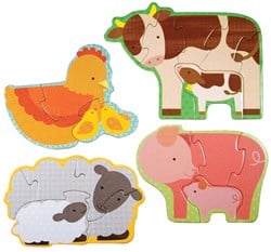 PETIT COLLAGE Mein erstes Puzzle – Baby-Tierfarm