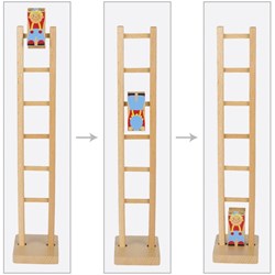 Goki Holz Kletterclown Spielzeug - bunte Leiter Akrobat Clown