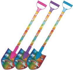 HOT Sports + Toys Schaufel Einhorn 76 cm blau Holz Kunststoff Kinderschaufel