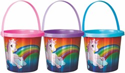 HOT Sports + Toys Einhorn Strand-Eimer rosa 19 cm Kunststoff