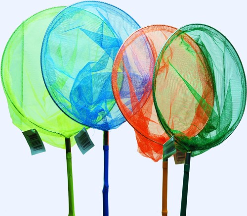 Planet Happy Schmetterlingsnetz Bambus 120 cm Kescher - buntes Spielzeug
