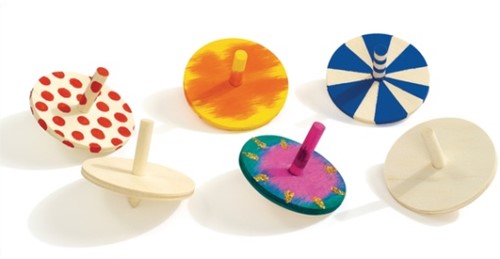 Hape beweglicher Kreisel Spielzeug Set - 12 Stück Holz Kreisel-3