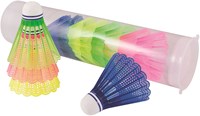 Spordas Badminton Federbälle - 12er Set Neon Shuttlecocks für Kinder