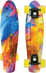 Schildkröt Skateboard Retro Free Spirit Hurricane mit LED Rollen