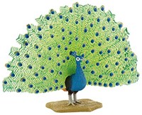 Bullyland Pfau Spielfigur Kunststoff Miniatur 9 cm grün