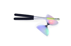 Eureka Diabolo Spielzeug mit LED Beleuchtung und Aluminium Stäben - Jonglieren