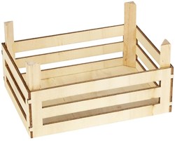 Goki Holz Obst- und Gemüsekiste Set aus 3 Spielzeugkisten