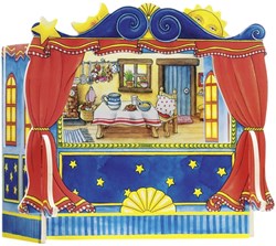 Goki Fingerpuppen Theater - Holz Puppentheater für Kinder
