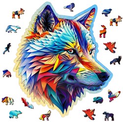 Wooden.City Puzzel - Classy Wolf