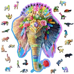 HOLZSTADT-Puzzle – Eleganter Elefant