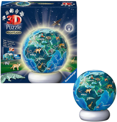 Ravensburger 3D Puzzle Nachtlicht Erde bei Nacht - Kinderlampe 72 Teile