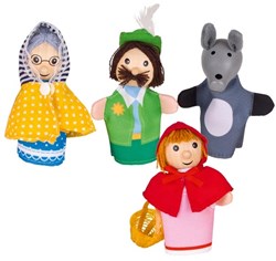 Goki Fingerpuppen Rotkäppchen Holz Puppenset 4 Stück