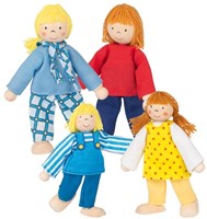 Goki Puppenhaus Familie Holz Biegepuppen junges Familie Spielzeug