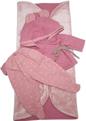 Paola Reina Kleidungsset Bebitos Mädchen rosa/Tuch (45cm)