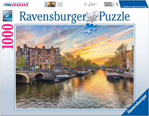 Ravensburger puzzel Amsterdam grachtenoever  1000 stukjes