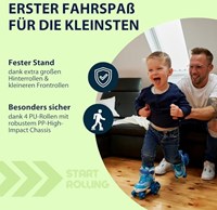 Hudora Rollschuhe LED verstellbar Größe 26-29 für Kinder Jungen Mädchen-3