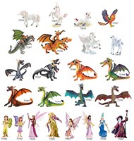 Bullyland Drachen Spielfigur doppeltköpfig schwarz Fantasy Spielzeug-2