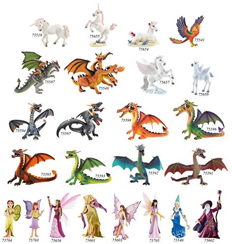 Bullyland Drachen Spielfigur doppeltköpfig schwarz Fantasy Spielzeug-2