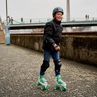 Hudora Rollschuhe Sneaker grün verstellbar Größe 36-39 Kinderskates-2