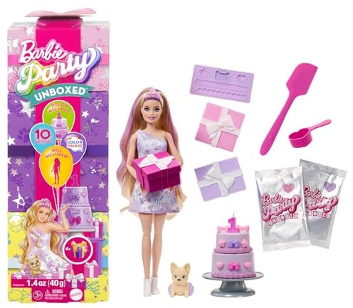 Mattel Barbie Modepuppe Geburtstag - mit lila Highlights und Überraschungen
