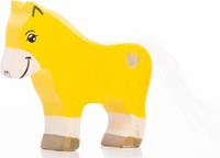 Lilu Holz Einhorn Fohlen gelb - FSC Spielfigur magisch für Kinder