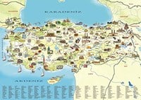 Art Puzzle Karte von Türkei - 260 Teile-2