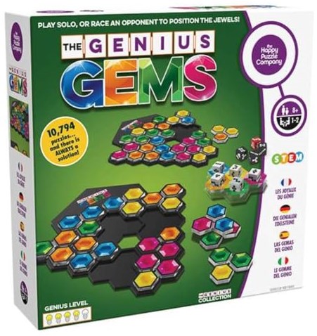 Smart Games strategisches Puzzle-Spiel Genius Gems - herausforderndes Logikspiel