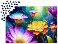 Enjoy Puzzle Blumen im Regen - 1000 Teile-3