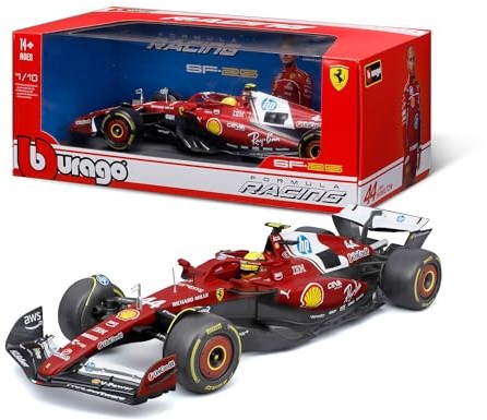 Bburago F1 Rennwagen Ferrari SF-25 2025 Hamilton 1:18 Spielzeugauto