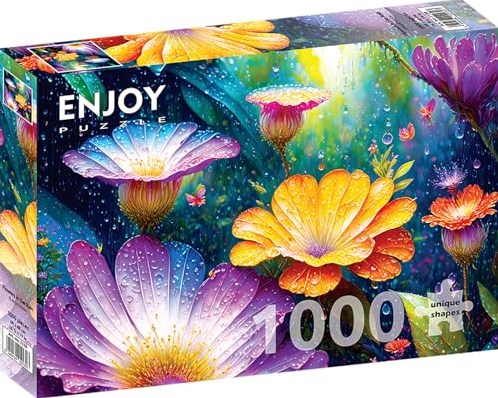 Enjoy Puzzle Blumen im Regen - 1000 Teile