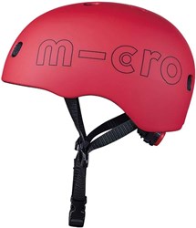 Micro Fahrradhelm Deluxe rot - Kinderhelm mit LED-Licht und optimalem Schutz