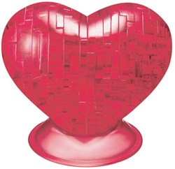 HCM Kinzel 3D Crystal Puzzle - Rood Hart (46)
