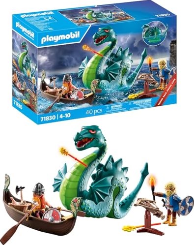 Playmobil Bauset Wikinger mit Seeungeheuer - Fantasie Spielzeug