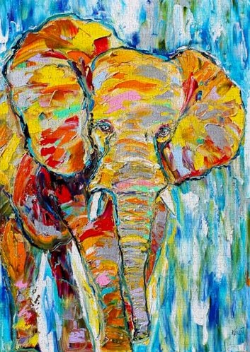 Enjoy Puzzle Colorful Elefant - 1000 Teile-2