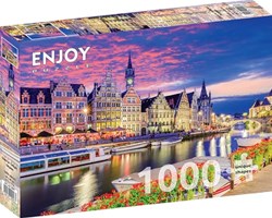 Enjoy Puzzle Puzzle Gent bei Dämmerung Belgien 1000 Teile