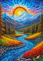 Enjoy Puzzle Landschaft im Sonnenaufgang - 1000 Teile-2