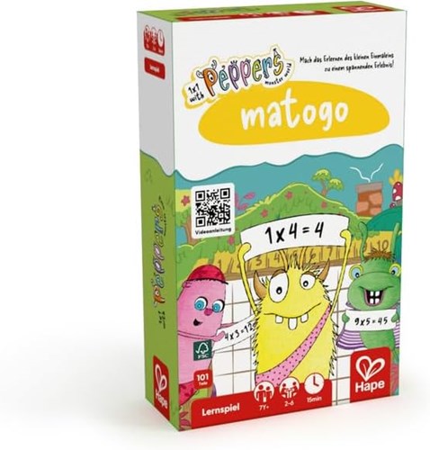 Hape Lernkartenspiel Matogo - Rechnen lernen mit Peppers Monstern