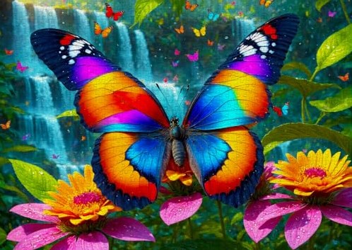 Enjoy Puzzle Schmetterling im Wald - 1000 Teile-2